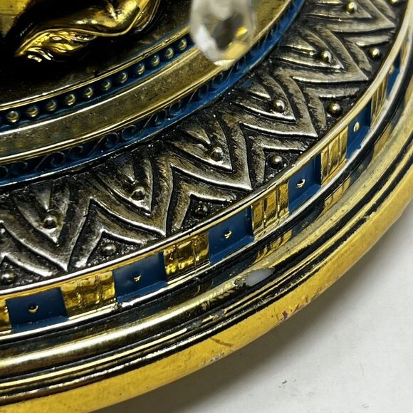 Disney Cinderella Gold 50TH Anniversary Music Snow Globe Heart Shaped Key FLAWS - Picture 9 of 11